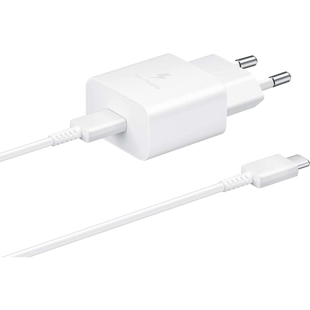 Samsung EP-T1510 PD 15W Şarj & 3A 1m Type-C to Type-C Kablo Beyaz EP-T1510XWEGWW (Samsung Türkiye Garantili)