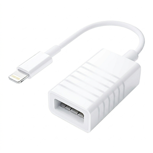 PDAteknoloji Lightning ile Uyumlu USB Adaptör (Flash Bellek-Mouse-Klavye Bağlamak İçin) Beyaz JH-0514