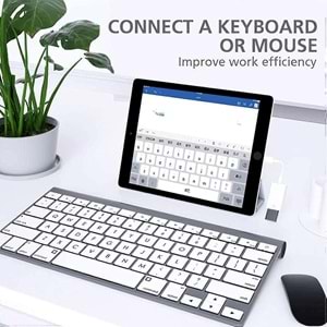 PDAteknoloji Lightning ile Uyumlu USB Adaptör (Flash Bellek-Mouse-Klavye Bağlamak İçin) Beyaz JH-0514