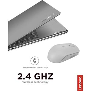 Lenovo 300 Kablosuz / Wireless Compact Mouse, Arktik Gri
