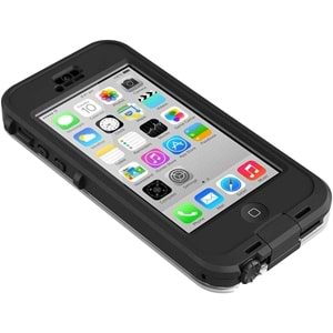 Lifeproof Nüüd İphone 5c ile Uyumlu Korumalı Kılıf Siyah/Şeffaf (Su Geçirmez)