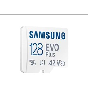 Samsung EVO Plus microSDXC Hafıza Kartı 128 GB, 160 MB/s, U3, V30, A2, ?MB-MC128SA/TR (2024 Serisi) Beyaz