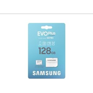 Samsung EVO Plus microSDXC Hafıza Kartı 128 GB, 160 MB/s, U3, V30, A2, ?MB-MC128SA/TR (2024 Serisi) Beyaz