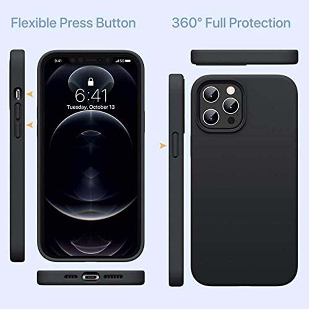 PDAteknoloji iPhone 12 Pro Max ile Uyumlu Silikon Kılıf (6.7