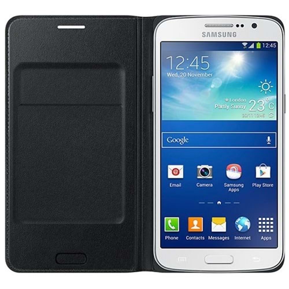 Samsung G7100 Galaxy Grand 2 Flip Wallet Orjinal Kılıf Siyah EF-WG710BBEGWW (Outlet)