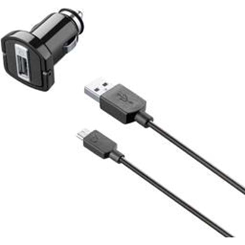 Cellular Line USB Car Charger 1A + Micro Usb Kablo 1m(BU ÜRÜN OUTLETTİR,KUTUSU YIPRANMIŞTIR)