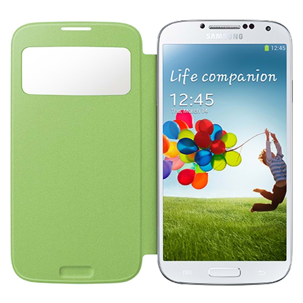 OUTLET Samsung Galaxy S4 Orjinal S View Cover Kılıf - Yeşil EF-CI950BGEGWW (OUTLET)