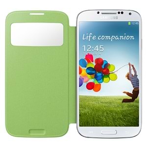 OUTLET Samsung Galaxy S4 Orjinal S View Cover Kılıf - Yeşil EF-CI950BGEGWW (OUTLET)