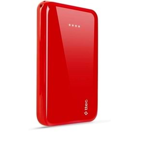 OUTLET Ttec ReCharger S 2A Powerbank 10000 mAh Kırmızı - 2BB174K (BU ÜRÜN OUTLETTİR)