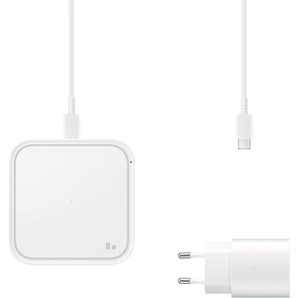 OUTLET Samsung EP-P2400T 15W Kablosuz Hızlı Şarj Cihazı + 25W Başlık + 1m Type-C to Type Kablo - Beyaz EP-P2400TWEGWW OUTLET