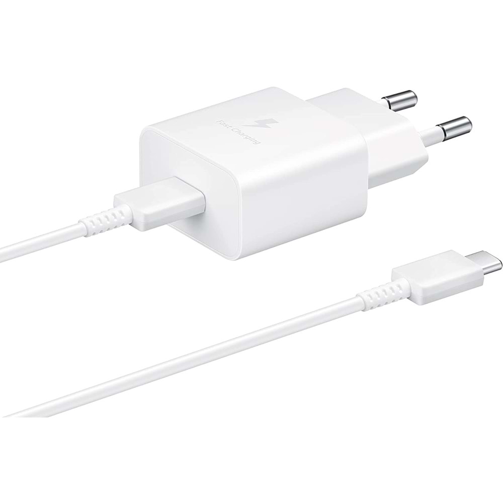 OUTLET Samsung EP-T1510 PD 15W Şarj & 3A 1m Type-C to Type-C Kablo Beyaz EP-T1510XWEGWW (Samsung Türkiye Garantili) OUTLET