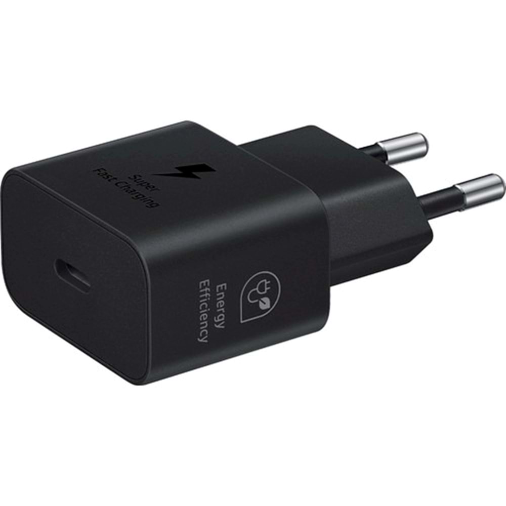 OUTLET Samsung 25w Type-C Hızlı Şarj Adaptörü Siyah EP-T2510NBEGWW (Samsung Türkiye Garantili) 2023 versiyon OUTLET