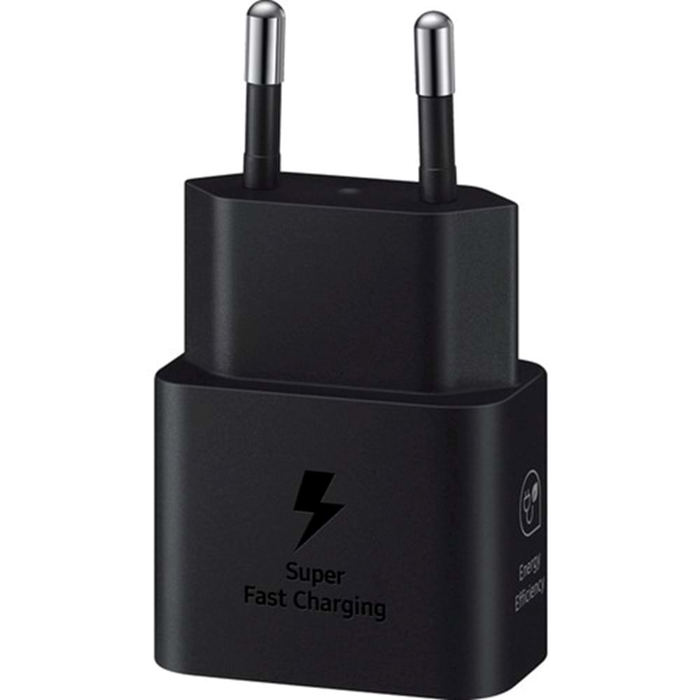 OUTLET Samsung 25w Type-C Hızlı Şarj Adaptörü Siyah EP-T2510NBEGWW (Samsung Türkiye Garantili) 2023 versiyon OUTLET
