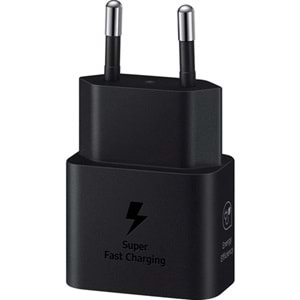 OUTLET Samsung 25w Type-C Hızlı Şarj Adaptörü Siyah EP-T2510NBEGWW (Samsung Türkiye Garantili) 2023 versiyon OUTLET