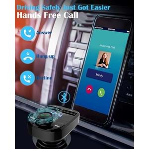 PDAteknoloj Concord C-606 Araç Fm Transmitter 5.1 Bluetooth Araç Kiti Usb 3.1amper Hızlı Şarj Çıkışlı Çakmaklık Girişli