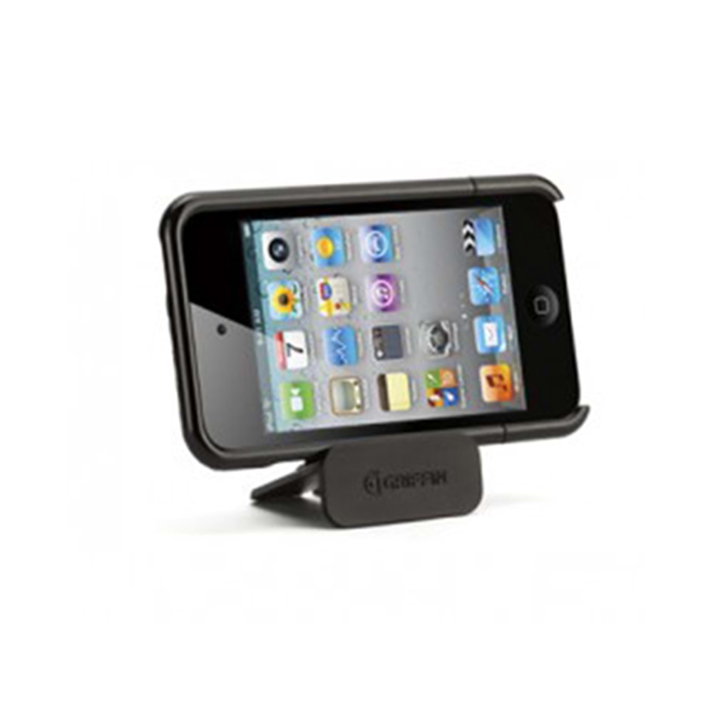 Griffin iPod Touch 4 Karbon Desenli Stantlı Kılıf Graphite RE01943