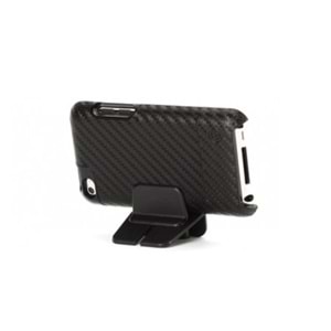Griffin iPod Touch 4 Karbon Desenli Stantlı Kılıf Graphite RE01943