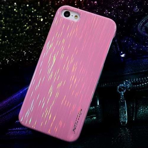 Apple iPhone SE/5S/5 Nillkin Marka Colorful Sert Kauçuk Kılıf - Pembe
