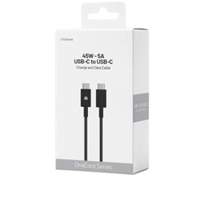 PDAteknoloji 45W-5A USB-C to USB-C Hızlı Şarj ve Data Kablosu 1m Siyah