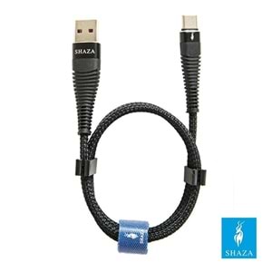 Shaza USB TYPE-C PD 5A 100 W Örgülü Hızlı Şarj ve Data Kablosu 1 Metre