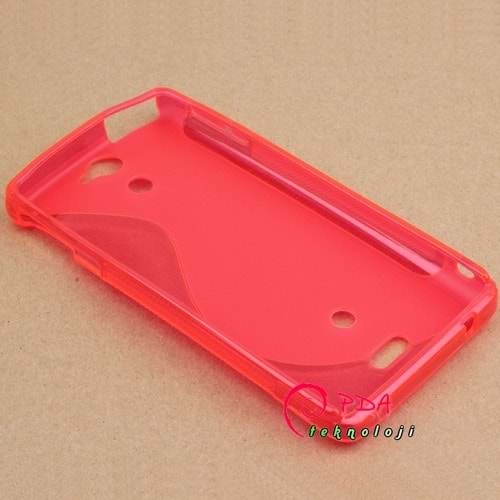 Sony Xperia V LT25i S Desenli Silikon Kılıf - Pembe