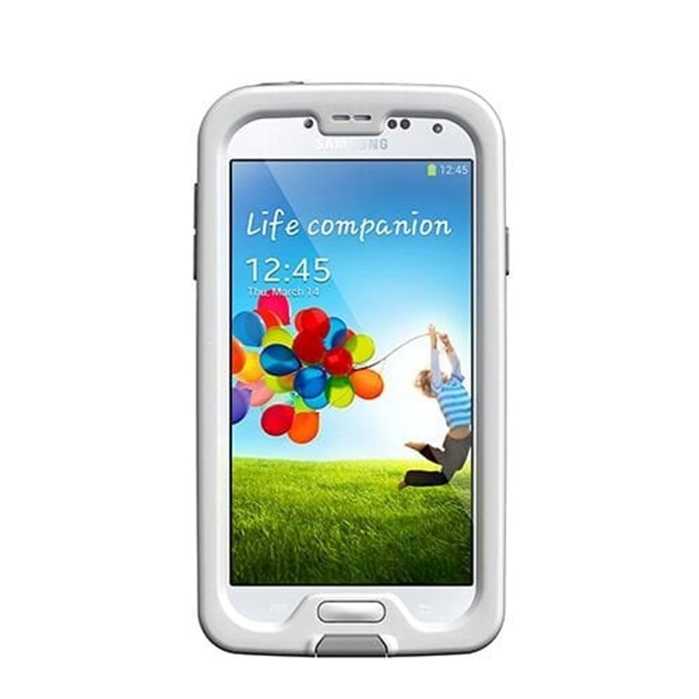 OUTLET Samsung Galaxy S4 LifeProof Ultra Koruma Kılıfı - Beyaz-Gri OUTLET