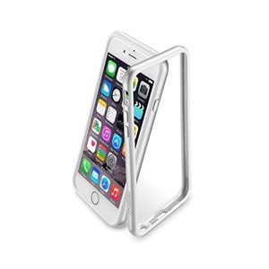Cellular Line iPhone 6S Plus/6 Plus Bumper Satin Kılıf - Gümüş BUMPSATINIPH655S