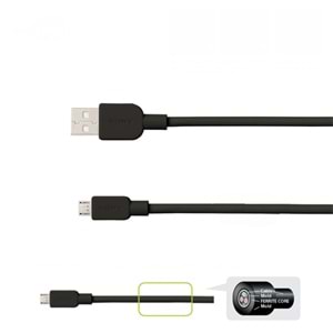 Sony CP-AB100 100cm Micro Usb 2.4A Hızlı Şarj ve Data Kablosu Siyah