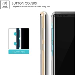 Verus Samsung Galaxy Note 8 Kılıf Crystal Bumper Series - Shine Gold