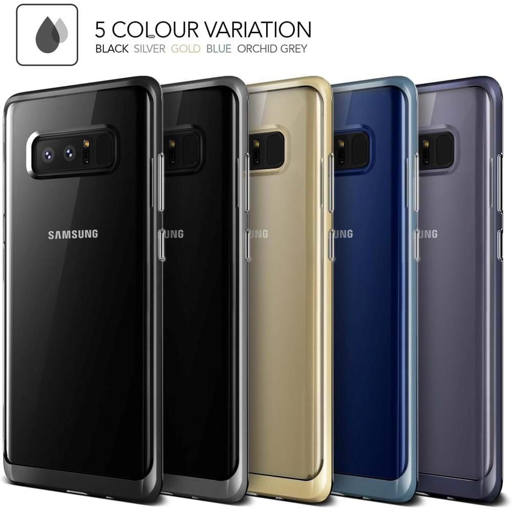 Verus Samsung Galaxy Note 8 Kılıf Crystal Bumper Series - Shine Gold