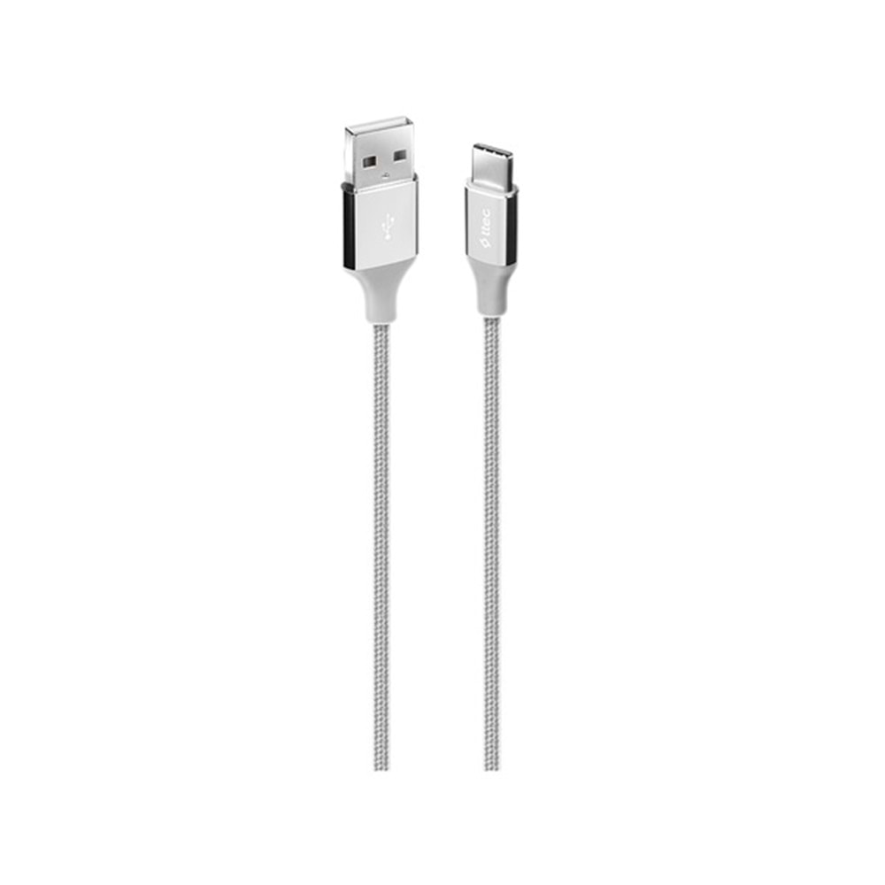 Ttec AlumiCable Type-C Kablo Gümüş 1.2M - 2DK18G